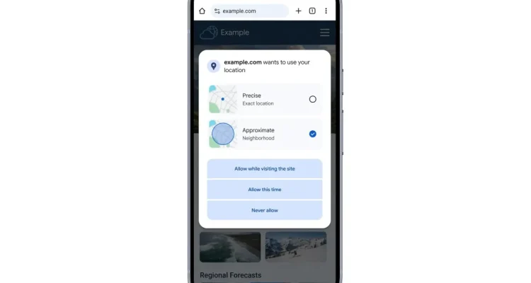 Chrome di Android Hadirkan Opsi Agar Lokasi Tak Dibagikan Secara Presisi • Dutaponsel