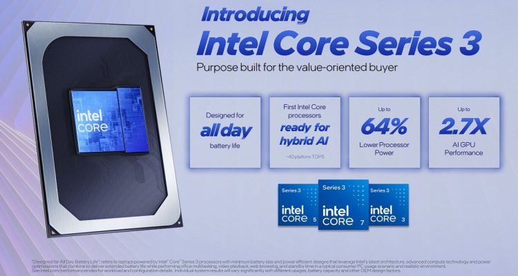 Intel Core Series 3: Prosesor Non Ultra Dari Intel Pertama Melalui NPU – Dutaponsel